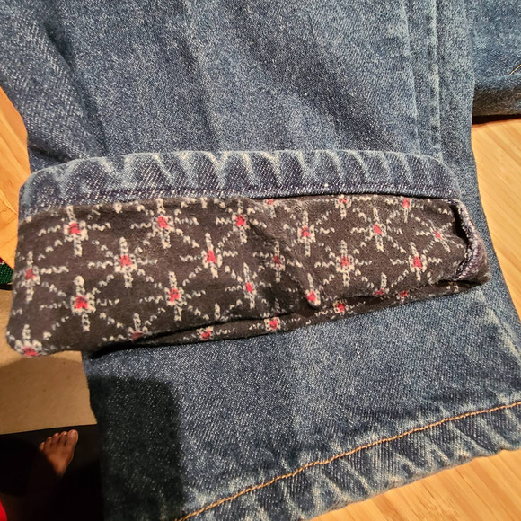 L.L. BEAN Double L Relaxed Fit High‎ Rise Flannel Lined Jeans Women's Size 18P - Picture 5 of 10